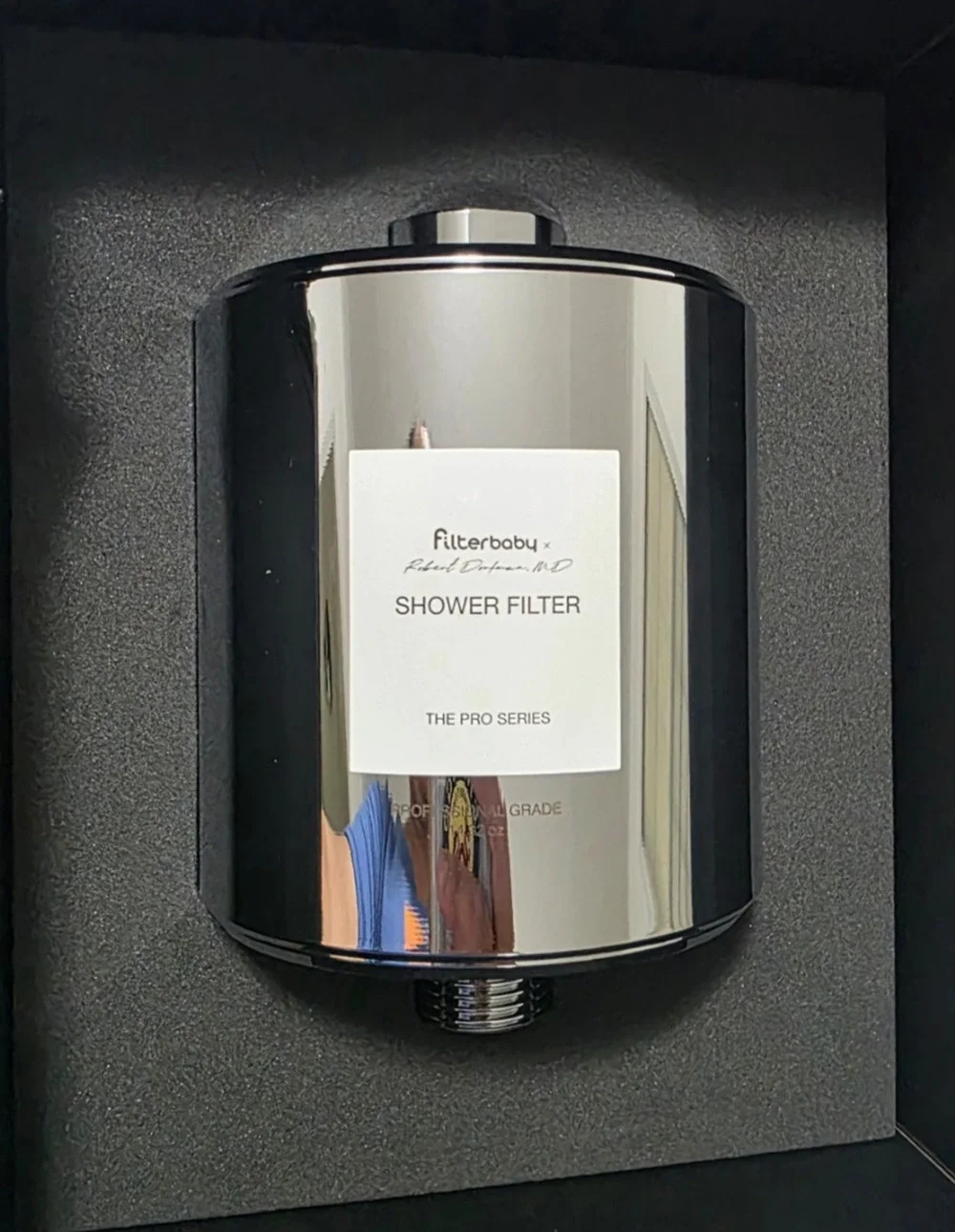Filterbaby Pro X Dr. Dorfman Titanium Aluminum Shower Filter Chrome Open Box